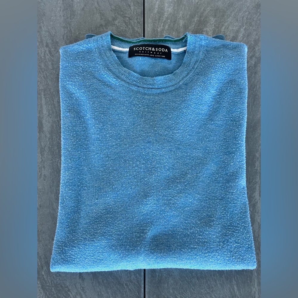 Scotch & Soda Small Light Blue Pullover Crewneck